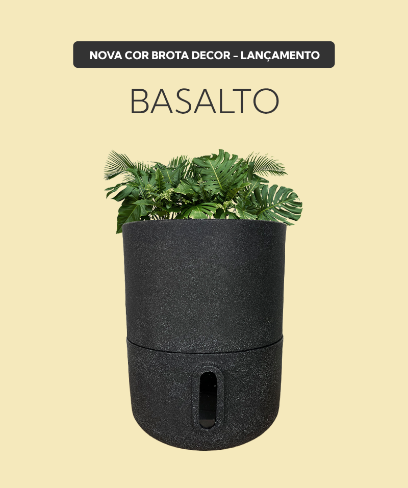 Vaso Decor Autoirrigável - Basalto