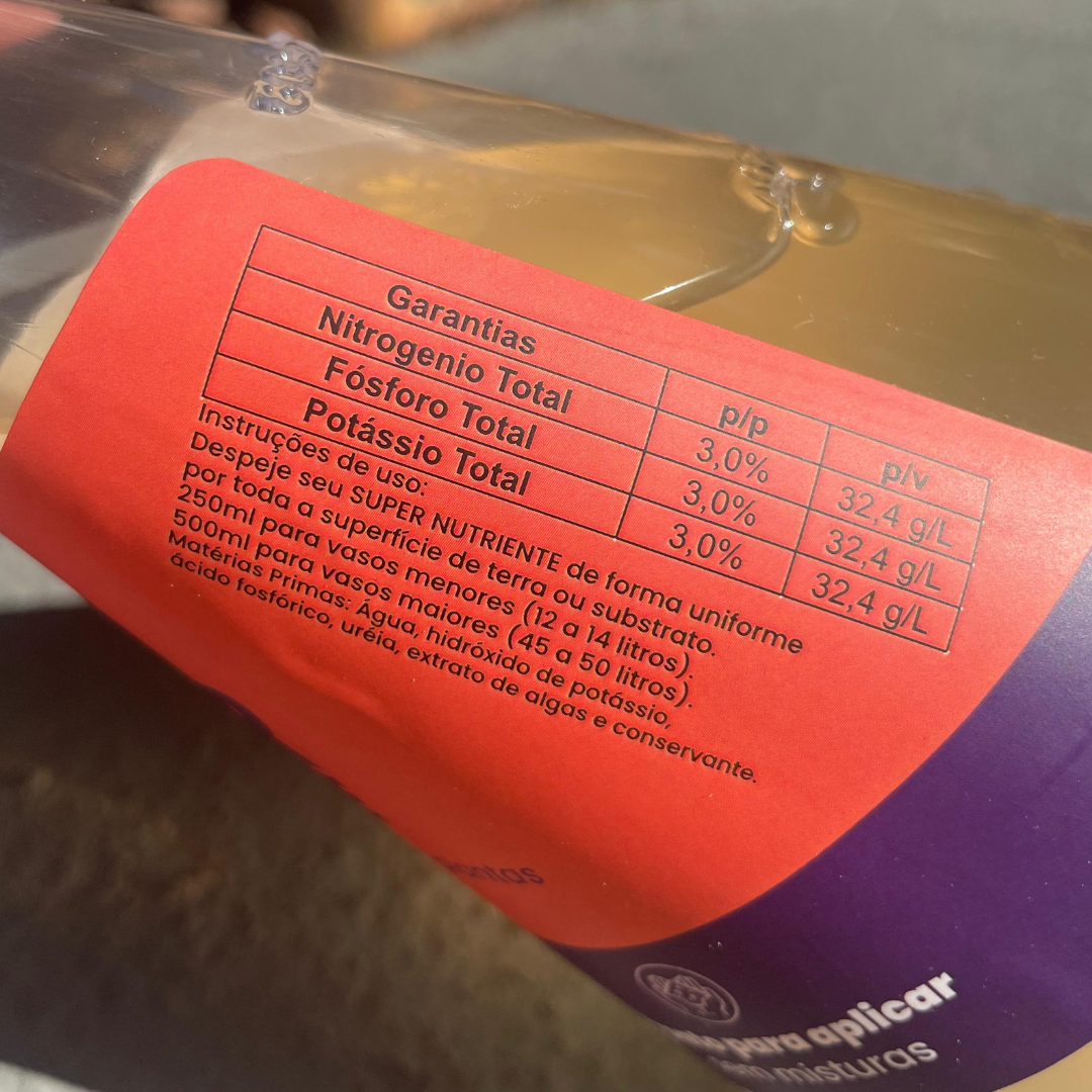 Super Nutriente Fertilizante Pronto Uso