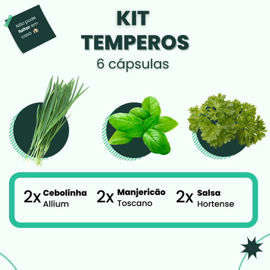 Kit Temperos | 6 cápsulas